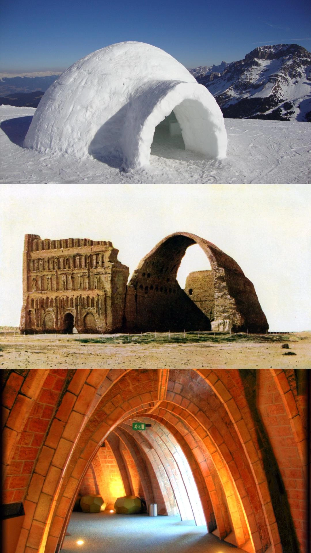 Un iglú, el Taq-i Kisra y la Casa Milà